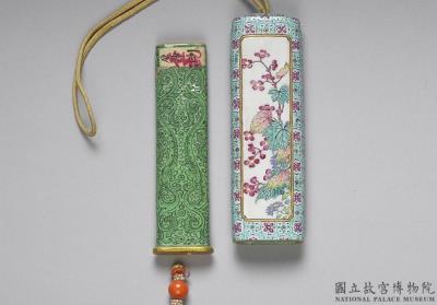 图片[2]-Toothpick holder with imperial poem and flower decoration in yangcai enamels, Qing dynasty, Qianlong reign (1736-1795)-China Archive